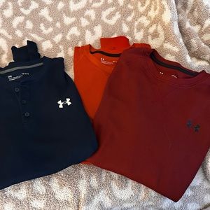 3 Men’s UnderArmour Waffle Long Sleeves